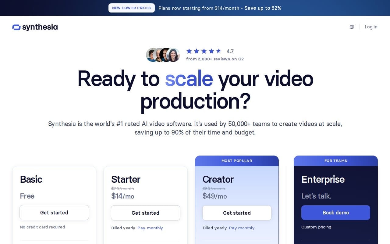 Synthesia Pricing Plans